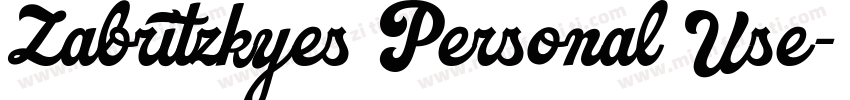 Zabritzkyes Personal Use字体转换